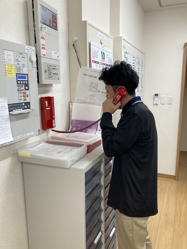 用者様、職員で避難訓練を実施